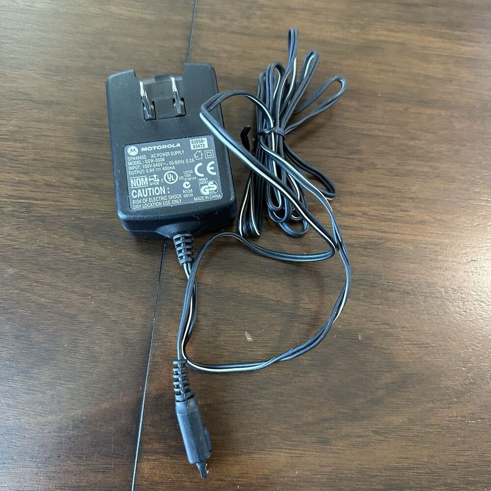 Motorola Phone AC Power Adapter Supply SPN4940D Charger Black Cellphone